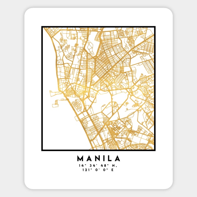 MANILA PHILIPPINES CITY STREET MAP ART Sticker by deificusArt